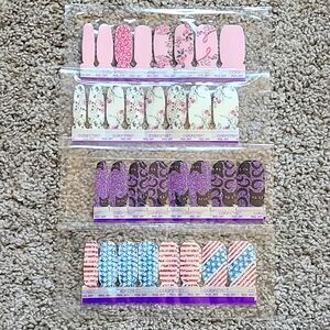 Color Street Nails - FLORA GOOD TIME, HOPE BLOOMS, Cat's all folks, Flag you're